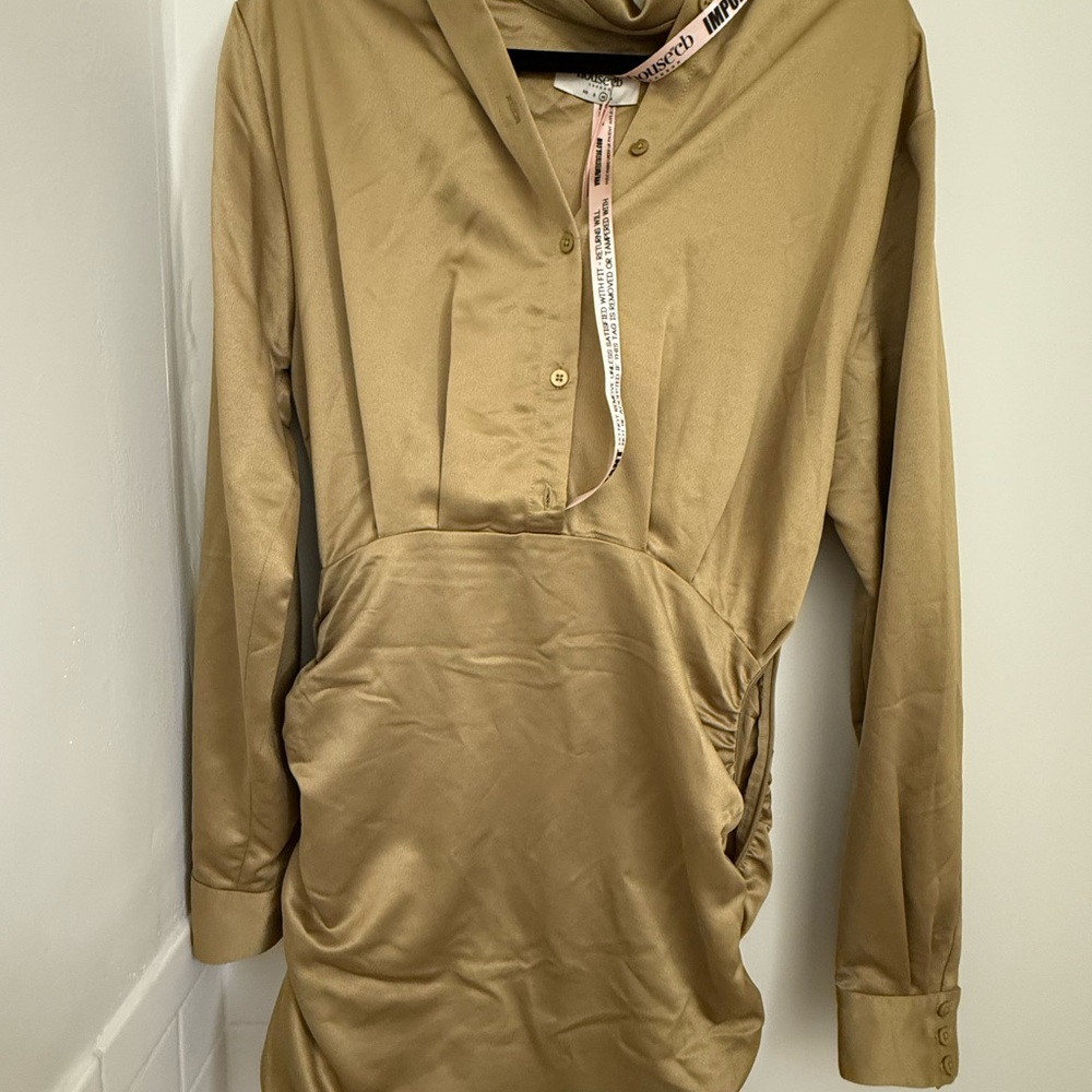 House of CB Christy Long Sleeve Shirt Dress